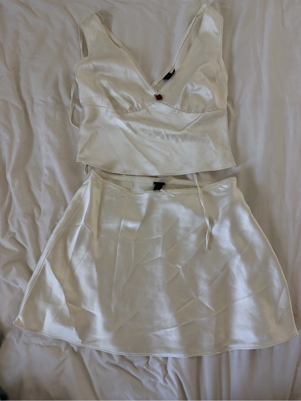 wild fable White Satin Circle Skirt